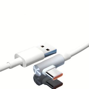 6ft 120W High Speed Turbo Charge <b>USB</b> Type C <b>Cable</b> 90 Degree Right Angle Real 6A Super Fast Charging Cord for XIAOMI/HUAWEI - Product Image 1