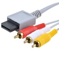 Câble composant RCA 3 en 1 de 1,8 m pour Wii et Wii U, câble audio-vidéo composite AV, certifié FCC, matériau ABS gris