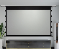 Y-140 "4K HD TV intérieur Tab-Tension projecteur écran film électrique au plafond motorisé encastré blanc doux écran de Projection