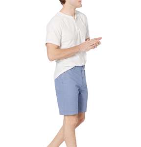 Hot Selling Custom Logo Mens Cotton <b>Shorts</b> Sweat Blue <b>Plaid</b> Striped Pants Man Polyester Cotton Beach Wear <b>Shorts</b> - Product Image 3