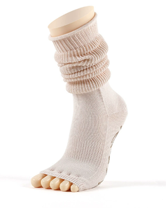 Calzini Antiscivolo da <span class=keywords><strong>Donna</strong></span> per Pilates e Yoga, Calzini Invernali Senza Dita con Logo, Separatore per Dita Lavorato a Maglia, Vendita all'Ingrosso - Product Image 4