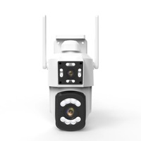 Caméra bullet extérieure à double objectif grand angle avec liaison PTZ, double objectif haute définition, vision nocturne de surveillance.