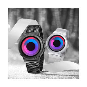 Jam Tangan Pria Tali Baja Anti Karat Logo Kustom Desain Kreatif Tahan Air Quartz Herren Uhr - Product Image 1