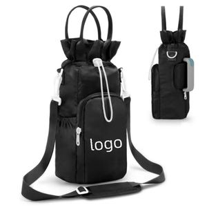 Bolsa Térmica Portátil de Cuero para Botellas, con Aislamiento, Plegable, con Múltiples Bolsillos, para Tazas, en Oferta - Product Image 1