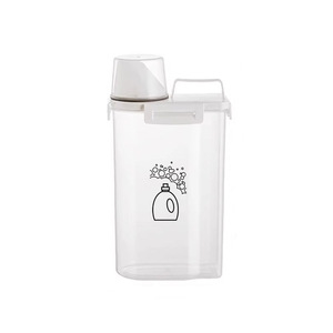 Custom Multi Functional Transparent <strong>Laundry</strong> Detergent Jar Clear Washing <strong>Powder</strong> <strong>Container</strong> Plastic Dry Food Storage <strong>Container</strong> - Product Image 1