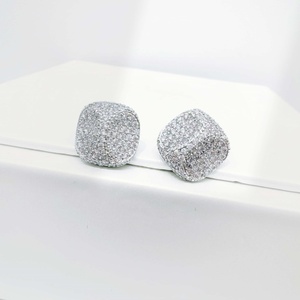 Custom plata 925 <b>silver</b> Geometric Square <b>Stud</b> <b>Earring</b> zircon Everyday Wear simple gold plated korean hypoallergenic <b>earrings</b> - Product Image 4