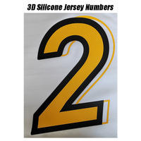 Numéros personnalisés en silicone 3D pour transfert thermique sur maillots de football et de basketball – Haute densité, plaque épaisse, durables et écologiques