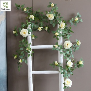 Fleur artificielle de vigne de haute qualité, fausse vigne de Rose, fleur en soie suspendue pour <span class=keywords><strong>magasin</strong></span>, maison, jardin, mariage - Product Image 4