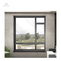 Ventanas abatibles de vidrio de aluminio para el hogar de diseño moderno personalizado de fábrica