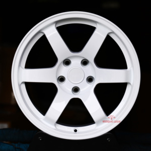 ล้อปลอมแปลงสีขาวสำหรับ GT-R Honda Civic Type R 5X114.3 5X112 4X114.3ขนาด16 17 <span class=keywords><strong>18</strong></span>นิ้ว5X113 <span class=keywords><strong>TE37</strong></span>ออกแบบได้ตามต้องการ - Product Image 4