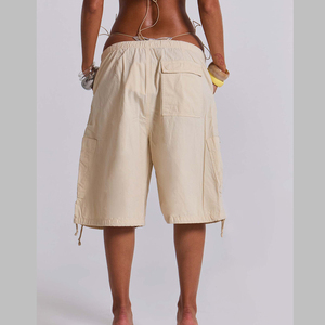 Channel <strong>Denim</strong> Bermuda Cargo <strong>Shorts</strong> for <strong>Women</strong> Baggy <strong>Knee</strong> <strong>Length</strong> Pull on Jean <strong>Shorts</strong> High Waist 5 Pockets 2026 Summer Casual - Product Image 2
