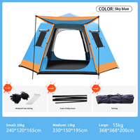 Tente hexagonale gonflable professionnelle, installation rapide automatique, double couche, tissu Oxford de haute qualité, toutes saisons, soleil, pluie, neige