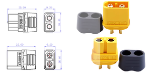 ปลั๊กเชื่อมต่อเครื่องบินจำลอง XT60H แบบตัวผู้และตัวเมีย ปลั๊กชาร์จแบบ Cannon - Product Image 6