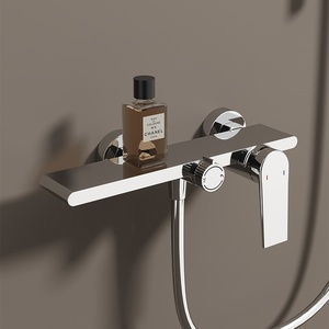 Copper Chrome No-top <b>Spray</b> Mirror Rain Storage Hotel Household Adjustable Simple Shower <b>Set</b> Bathtub 6077 All-Copper Construction - Product Image 3