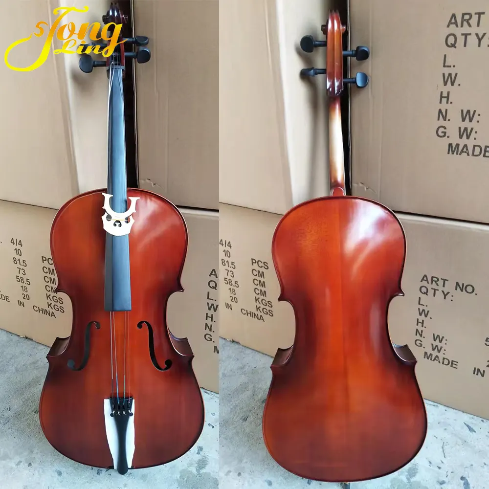 Workshop de fábrica feito à mão instrumento musical madeira sólida preço barato cello