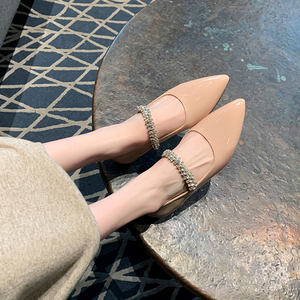 1688-40 Sexy vente chaude nouvelles chaussures plates brillant strass talons bas femmes chaussures grande taille 35 à 45 confort semelle souple usine directe - Product Image 1