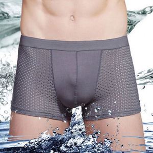 Calzoncillos Elásticos Transpirables de Tiro Medio para Hombre al por Mayor OEM, Ropa Interior Transpirable de Malla Ahuecada, Cómodos Bóxers - Product Image 1