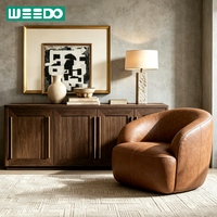 Nouvelle arrivée, fauteuil pour salon, fauteuil moderne de luxe en cuir rembourré, dossier incurvé, fauteuil pivotant à 360 degrés pour hôtel