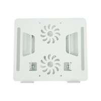 Support pour ordinateur portable réglable en métal, support de refroidissement pour ordinateur portable rotatif à 360 degrés, support pliable pour ordinateur portable avec double ventilateur