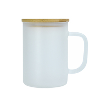 Vente en gros OEM/ODM – Tasse à café double paroi 16 oz avec poignée pré-percée, couvercle en bambou, mug globe à neige, verrerie créative pour cadeau