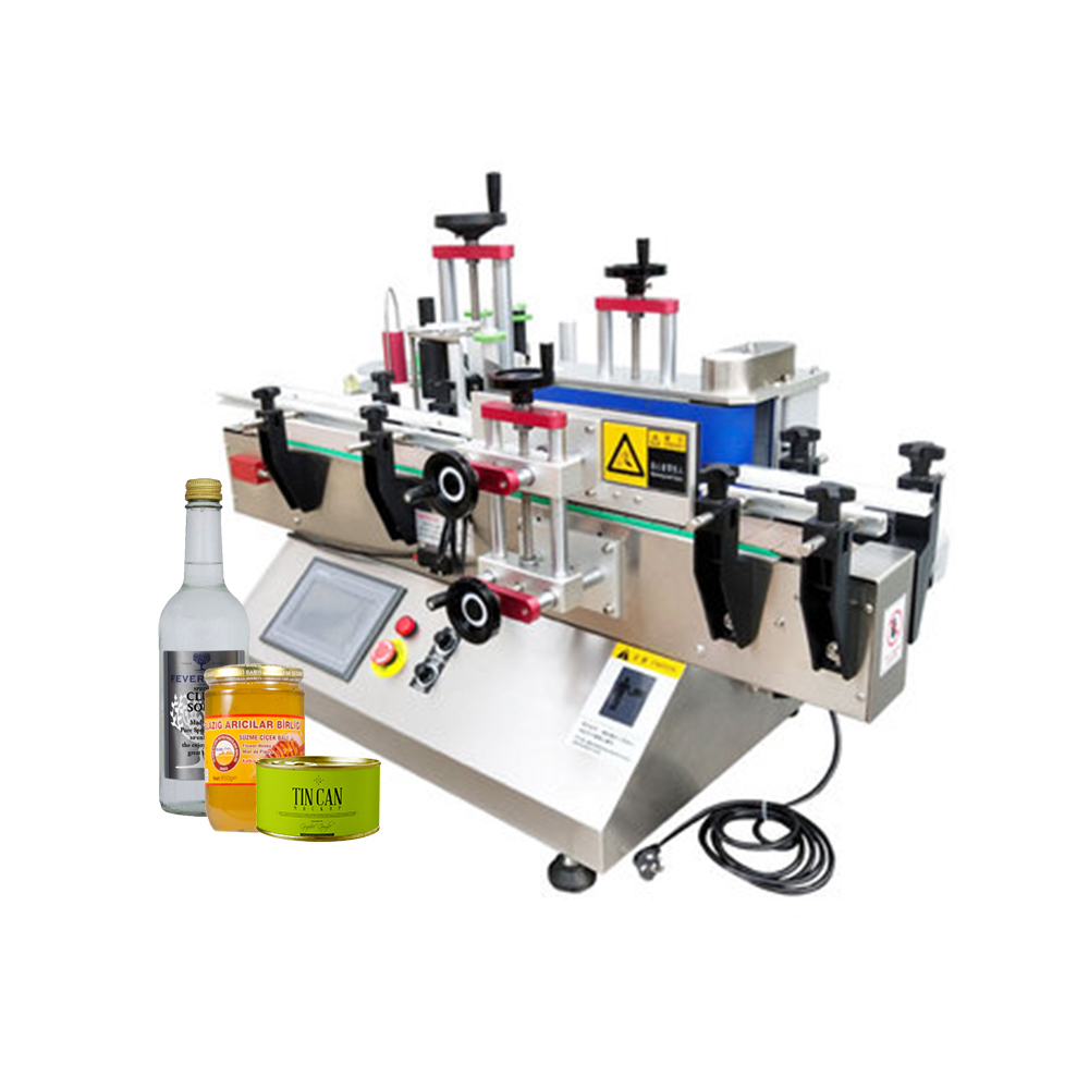 Haute précision semi automatique de machine à étiquettes de bouteille ronde pot canettes