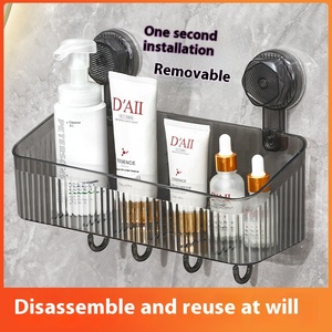 Portaoggetti Girevole a Parete a Singolo Livello in Plastica con <span class=keywords><strong>Ventosa</strong></span> Senza Foratura per <span class=keywords><strong>Asciugamani</strong></span> e Utensili da <span class=keywords><strong>Bagno</strong></span> - Product Image 5