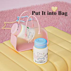 Frascos de vacío de acero inoxidable 316 con dibujos animados para niños, termo de aislamiento de doble pared de 220ml con tapa - Product Image 6