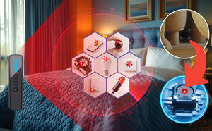 เครื่องตรวจจับกล้องขนาดเล็ก Ai-powered อุปกรณ์ป้องกันการสอดแนม GPS ติดตามและเครื่องตรวจจับข้อผิดพลาดเครื่องสแกนสัญญาณ <span class=keywords><strong>RF</strong></span> แบบพกพาสำหรับโรงแรม (สีดำ) - Product Image 4