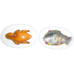 -热卖树脂工艺工厂定制设计 3D 鸭和鱼装饰磁铁