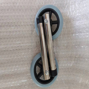 Accessoires pour aides à la marche : Roulettes silencieuses tubulaires à double roue de 22 mm pour la mobilité des personnes âgées - Product Image 3