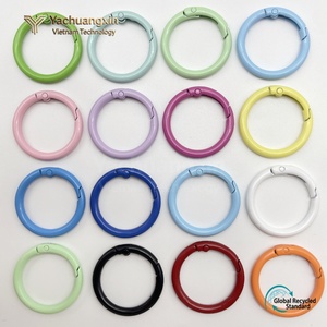 Color Baked Paint 33mm Metal Spring Coil Small Round Buckle Zinc Plated - Product Image 2