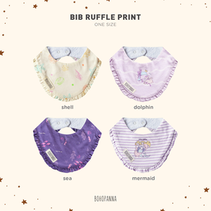 Bavoir pour bébé en coton à volants imprimés, bavoir d'alimentation motif dauphin, bavoir à bouton-pression pour nourrisson, unisexe, taille unique, bonne qualité, Bohopanna - Product Image 5