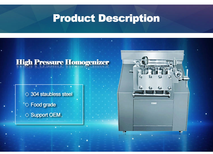 Sanitary stainless steel high pressure homogenizer price milk high pressure homogenizer Products