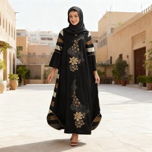 Nouvelle robe Abaya décontractée moderne en tissu épissé de haute qualité, modèle 2026, pour femmes musulmanes, tendance pour le quotidien - Product Image 4