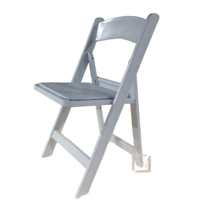 كرسي قابل للطي من الراتنج للأماكن المفتوحة، عالي الجودة وخفيف الوزن، مناسب للحدائق وحفلات الزفاف والمناسبات، باللون الأبيض - Product Image 3