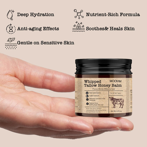 <span class=keywords><strong>Crema</strong></span> de sebo de <span class=keywords><strong>absorción</strong></span> <span class=keywords><strong>rápida</strong></span> de etiqueta privada, sebo de ternera batida alimentado con hierba con <span class=keywords><strong>crema</strong></span> <span class=keywords><strong>Hidratante</strong></span> <span class=keywords><strong>Corporal</strong></span> facial de miel - Product Image 5