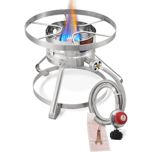 Estufa de Gas Portátil de un Solo Quemador para Acampar al Aire Libre, Cocina, Hogar, Mini Quemador de Gas de Acero Inoxidable, Llama Azul, Quemador de Gas Natural - Product Image 1