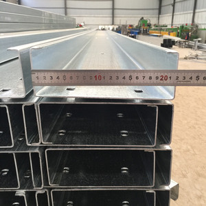 Precio al por mayor Canales de acero Q235 Purlins <span class=keywords><strong>C</strong></span> Perfil de acero 100mm X 50mm Barra de acero de canal <span class=keywords><strong>C</strong></span> galvanizada - Product Image 6