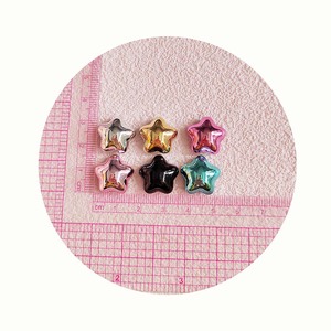 Breloques étoiles couleur métallique, cabochons en résine à dos plat, mini-appliques pour scrapbooking, loisirs créatifs et fabrication de pinces à cheveux - Product Image 5
