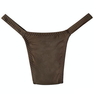 Kustom bernapas katun anti-bakteri lebar Panel depan pinggang rendah gadis wanita Tucking Gaff Thong - Product Image 2