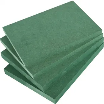 Green MDF papan serat kayu laminasi, papan tahan kelembapan 1220*2440*18mm
