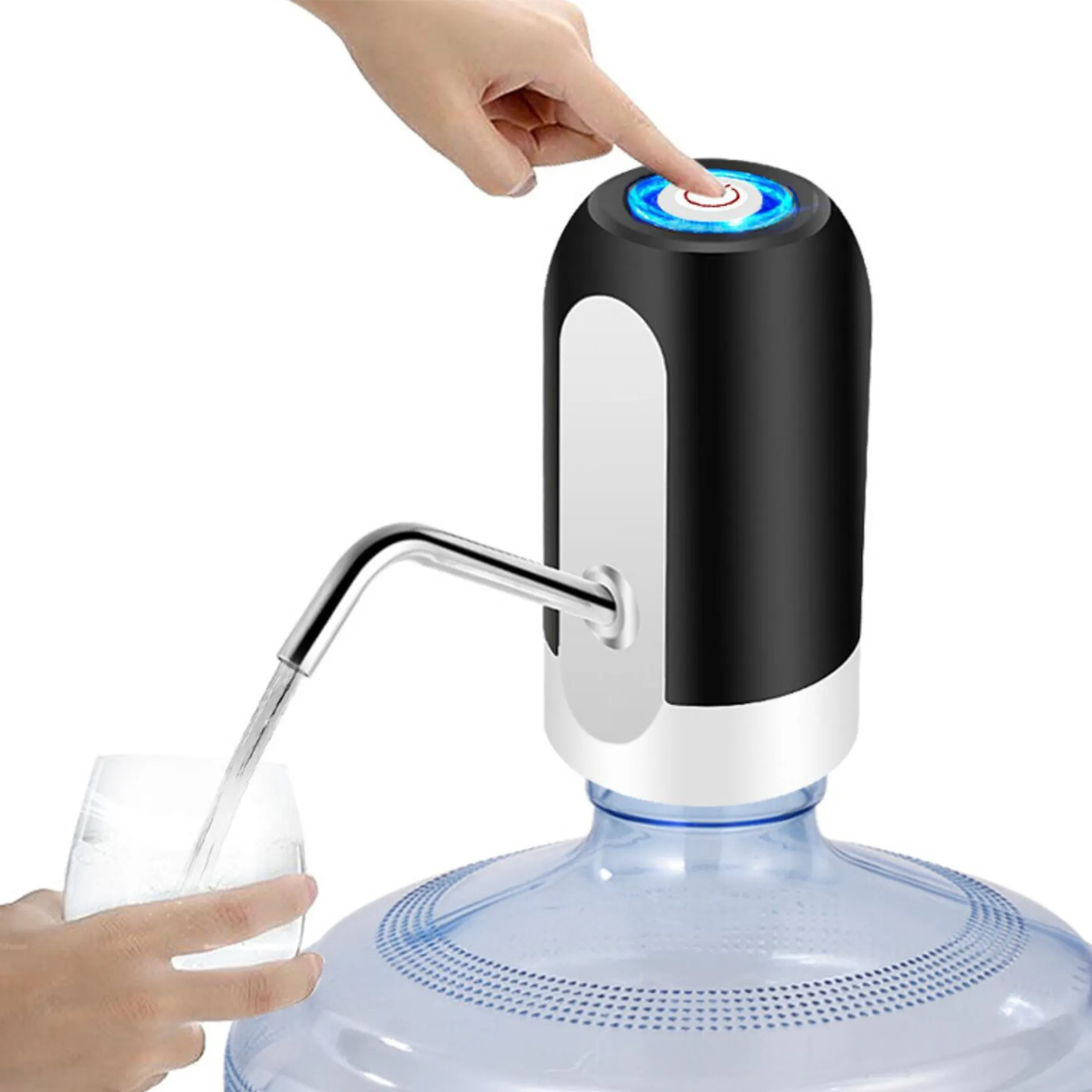 Sıcak satış taşınabilir soğuk içme şarj edilebilir Mini elektrikli kablosuz otomatik su sebili pompası Usb plastik masaüstü OEM 5W 5V