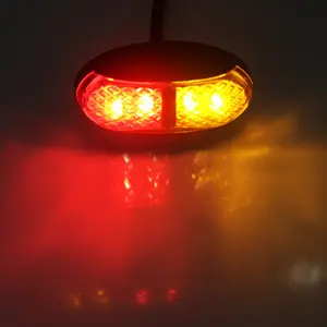 Vendita calda 12V 24V rotonda oro giallo rosso led luce di posizione laterale per camion