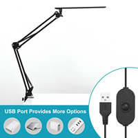 Lampe de bureau LED électrique moderne en aluminium pour la maison, le bureau, le dortoir, l'étude, la lecture, l'architecte, à clipser pour le dessin technique