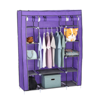 Vente directe d'usine Armoires modernes en acier Armoire de chambre à coucher Armoire de rangement pliante en tissu pour chambre à coucher ou hôtel