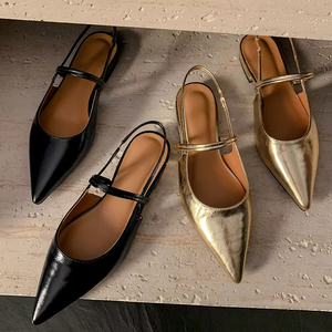 Sandalias planas de tacón bajo puntiagudas para mujer, venta al por mayor directa de fábrica, zapatos de novia para bodas - Product Image 5