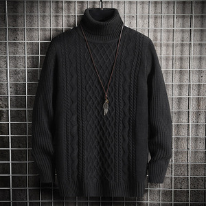 ANSZKTN-Para <span class=keywords><strong>Hombre</strong></span>, Suéter de Punto de <span class=keywords><strong>Cuello</strong></span> <span class=keywords><strong>Alto</strong></span>, <span class=keywords><strong>Jersey</strong></span> Ajustado de Manga Larga con <span class=keywords><strong>Cuello</strong></span> <span class=keywords><strong>Alto</strong></span>, Estilo Coreano, Moda, Otoño e Invierno - Product Image 2