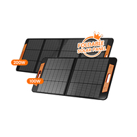 Kit de batterie portable 100w 200w panneau solaire pliable solaire pour le camping avec charge de batterie