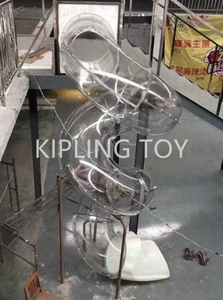 热儿童户外游乐场设备塑料透明白色螺旋管滑梯幼儿园管道滑梯 - Product Image 2