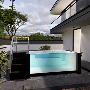 Tout nouveau extérieur préfabriqué natation et Spa piscine complète 15 pieds Villa jardin piscines à faible entretien natation extérieure en fibre de verre - Product Image 6